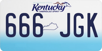 KY license plate 666JGK