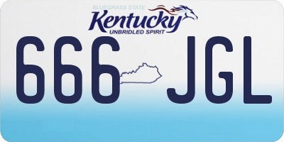 KY license plate 666JGL