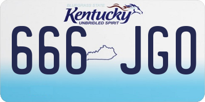 KY license plate 666JGO