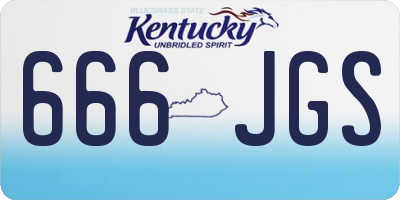 KY license plate 666JGS