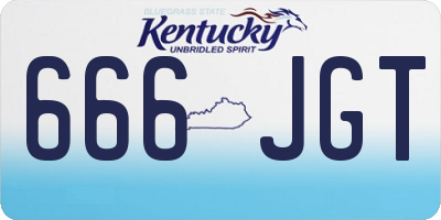 KY license plate 666JGT