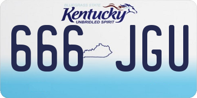 KY license plate 666JGU