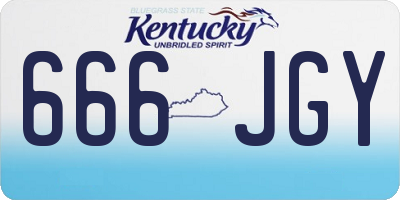 KY license plate 666JGY
