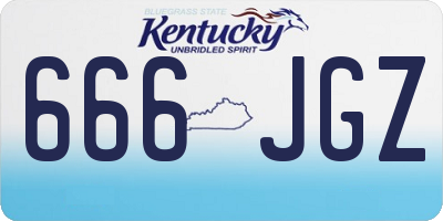 KY license plate 666JGZ