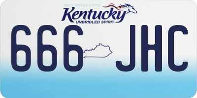 KY license plate 666JHC