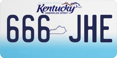 KY license plate 666JHE