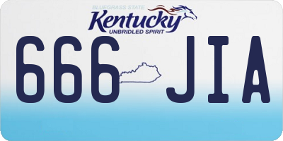 KY license plate 666JIA