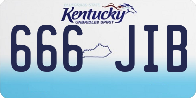 KY license plate 666JIB