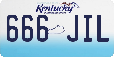 KY license plate 666JIL