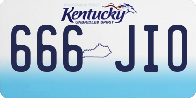 KY license plate 666JIO