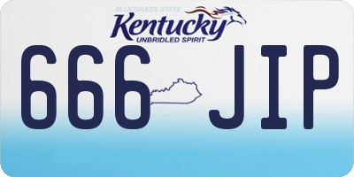 KY license plate 666JIP