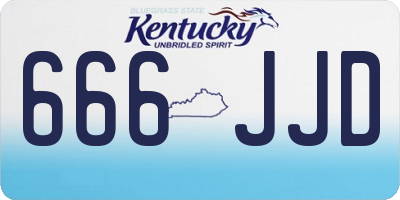 KY license plate 666JJD