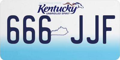 KY license plate 666JJF