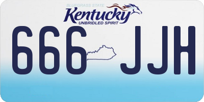 KY license plate 666JJH