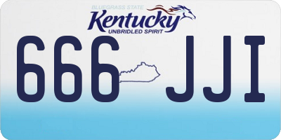 KY license plate 666JJI