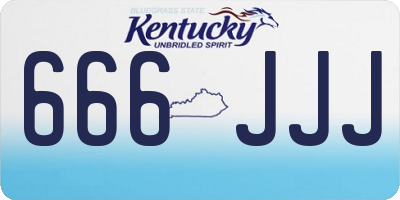 KY license plate 666JJJ