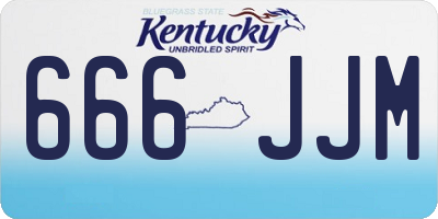 KY license plate 666JJM