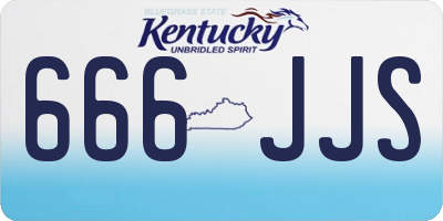 KY license plate 666JJS