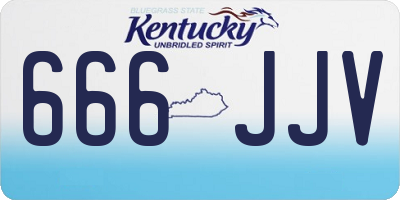 KY license plate 666JJV