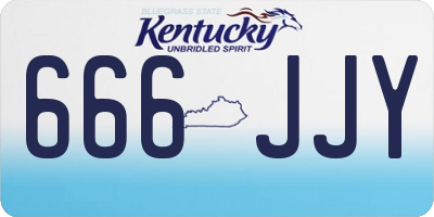 KY license plate 666JJY