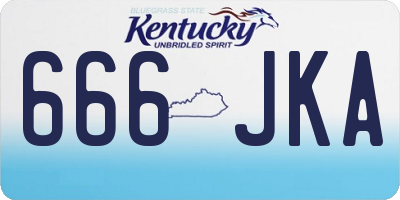 KY license plate 666JKA