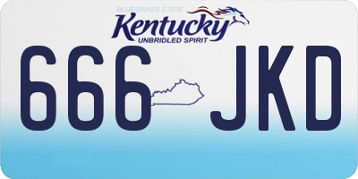 KY license plate 666JKD