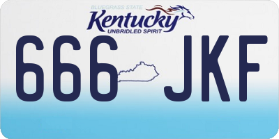 KY license plate 666JKF