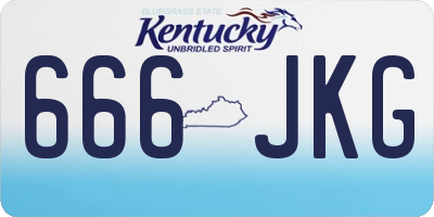 KY license plate 666JKG