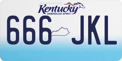 KY license plate 666JKL