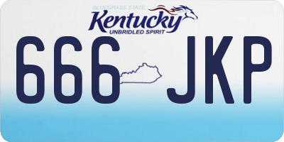 KY license plate 666JKP