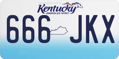 KY license plate 666JKX
