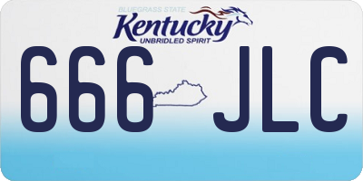 KY license plate 666JLC