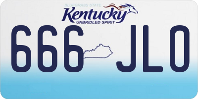 KY license plate 666JLO