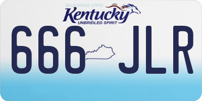 KY license plate 666JLR