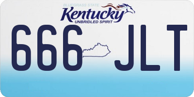 KY license plate 666JLT