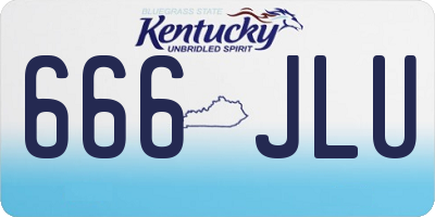 KY license plate 666JLU
