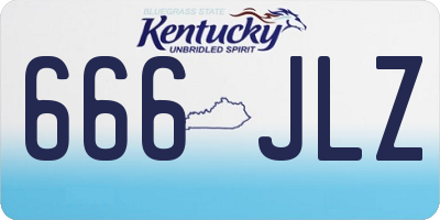KY license plate 666JLZ