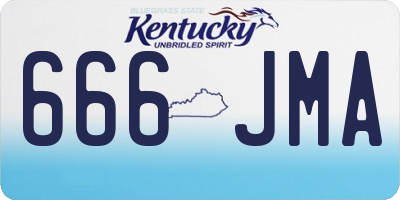 KY license plate 666JMA