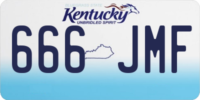 KY license plate 666JMF