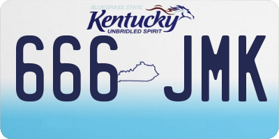 KY license plate 666JMK