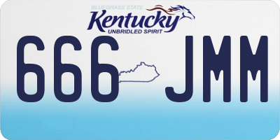 KY license plate 666JMM