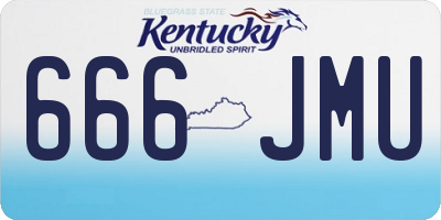 KY license plate 666JMU