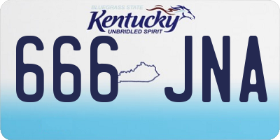 KY license plate 666JNA