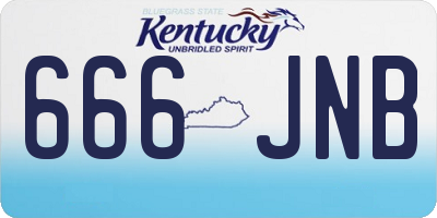 KY license plate 666JNB