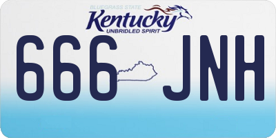 KY license plate 666JNH