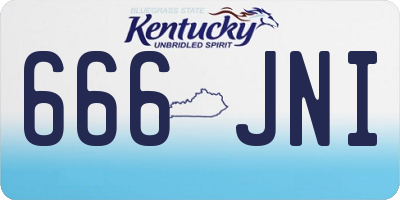 KY license plate 666JNI
