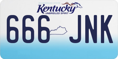 KY license plate 666JNK