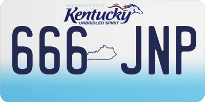 KY license plate 666JNP