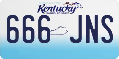 KY license plate 666JNS
