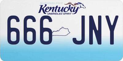 KY license plate 666JNY